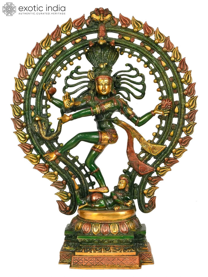 22" Lord Shiva as Nataraja Brass Statue | Handmade Divine Sculpture | Made in India