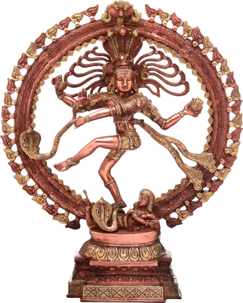 22" Handmade Lord Shiva Nataraja Brass Sculpture