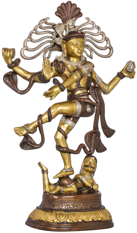 21" Lord Shiva Nataraja Brass Statue – Divine Dance of Creation | Handmade in India