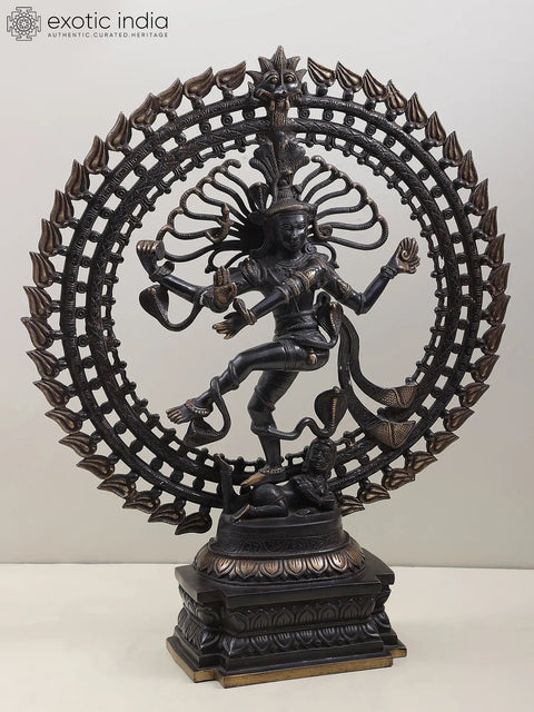 28" The Ultimate Representation of Bhagawan Shiva’s Power – Nataraja Brass Statue | Handmade