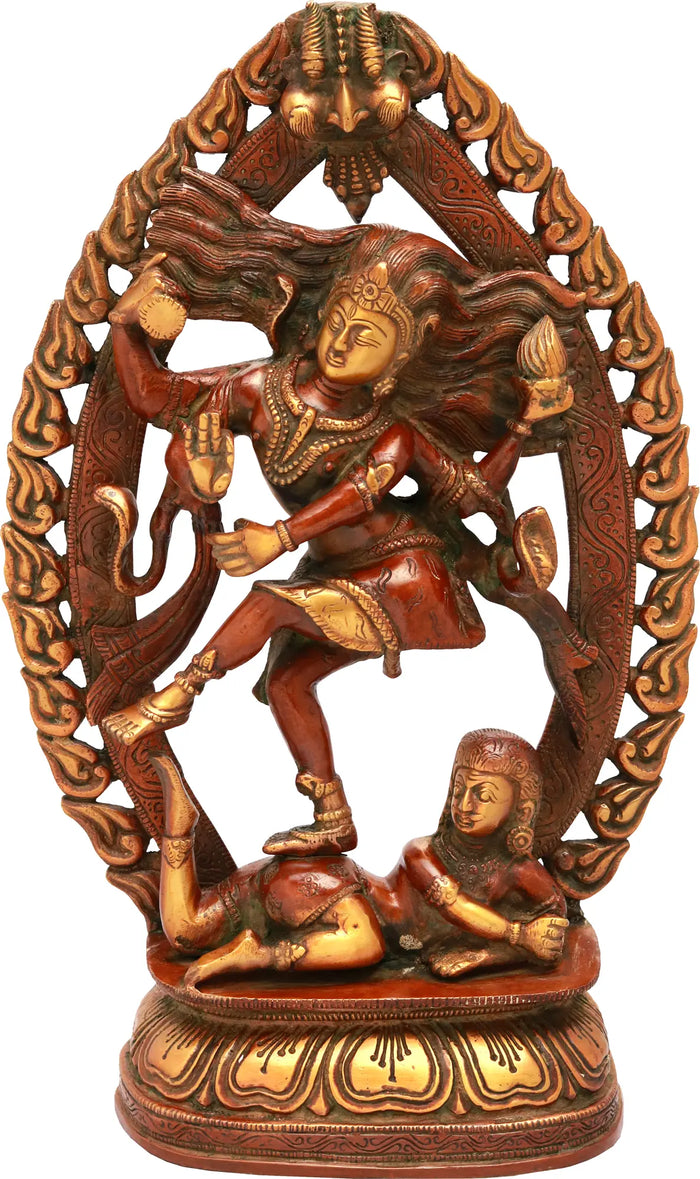 16" Dancing Shiva Handmade Brass Statue