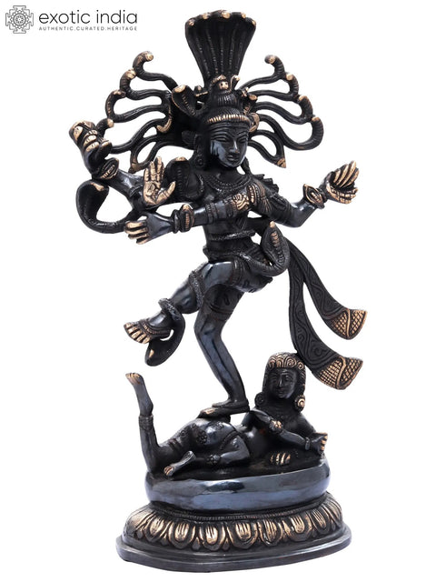 14" Divinity of Nataraja's Tandava – Exquisite Handmade Brass Statue | Divine Energy