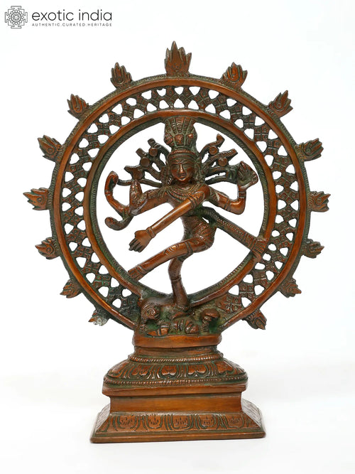 8" Nataraja Handmade Brass Statue for Home Decor