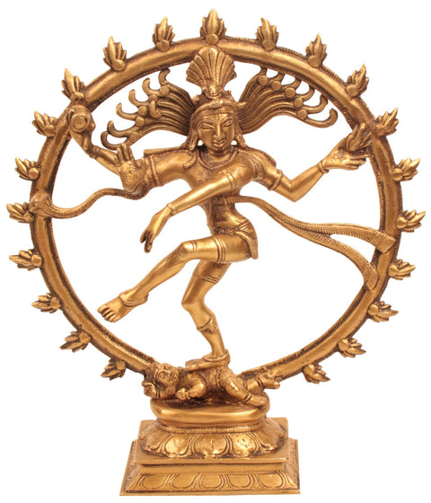 11" Nataraja Brass Statue | Handmade | Made in India