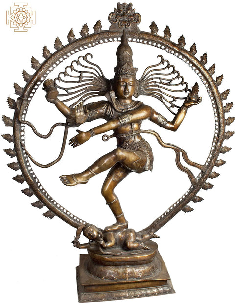 72" The Glory of Lord Nataraja in Brass – Exquisite Handmade Sculpture | Made in India