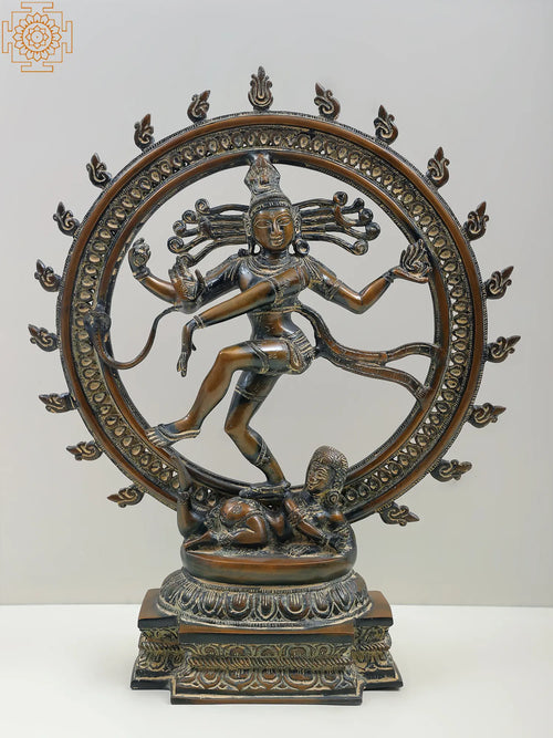 18" Nataraja Handmade Brass Statue for Pooja