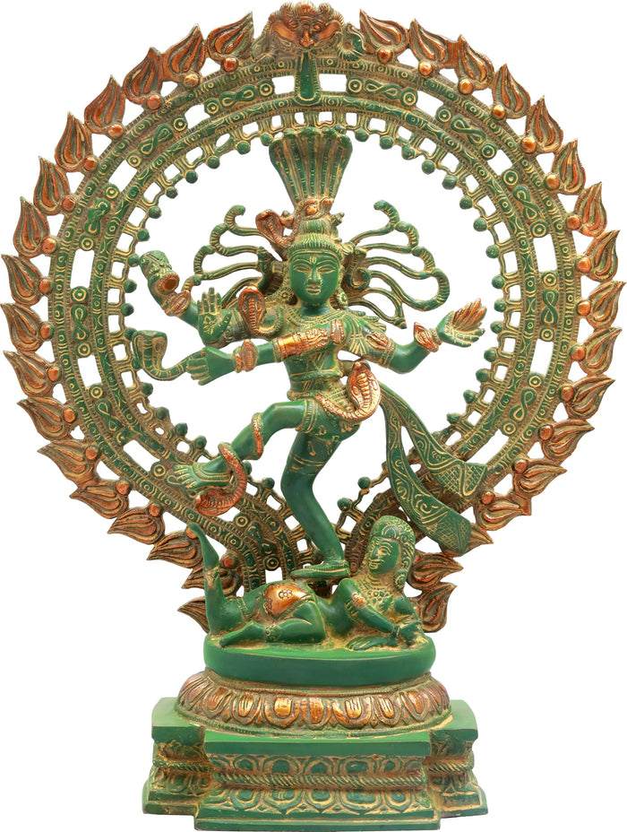 19" Lord Shiva Nataraja Brass Idol Handmade Sculpture
