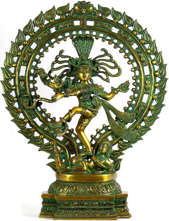 19" Charged with Symbolic Meaning Ð Lord Shiva as Nataraja Brass Idol | Handmade in India