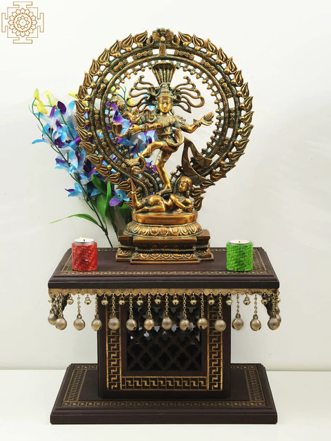 19" Charged with Symbolic Meaning Ð Lord Shiva as Nataraja Brass Idol | Handmade in India