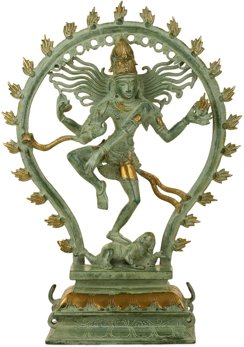 16" Handmade Nataraja Brass Statue for Home Pooja