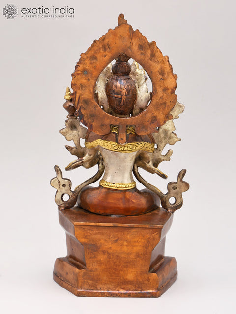 11" Tibetan Buddhist Deity Maitreya Brass Statue – Handmade Spiritual Art | Made in India