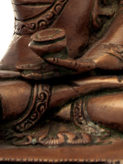 7" Samadhi Buddha Brass Statue | Handcrafted Serenity | Authentic Indian Craftsmanship