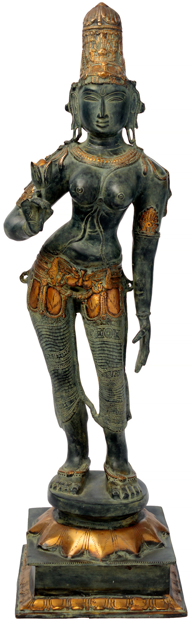 29" Standing Uma in Brass | Handmade | Made in India