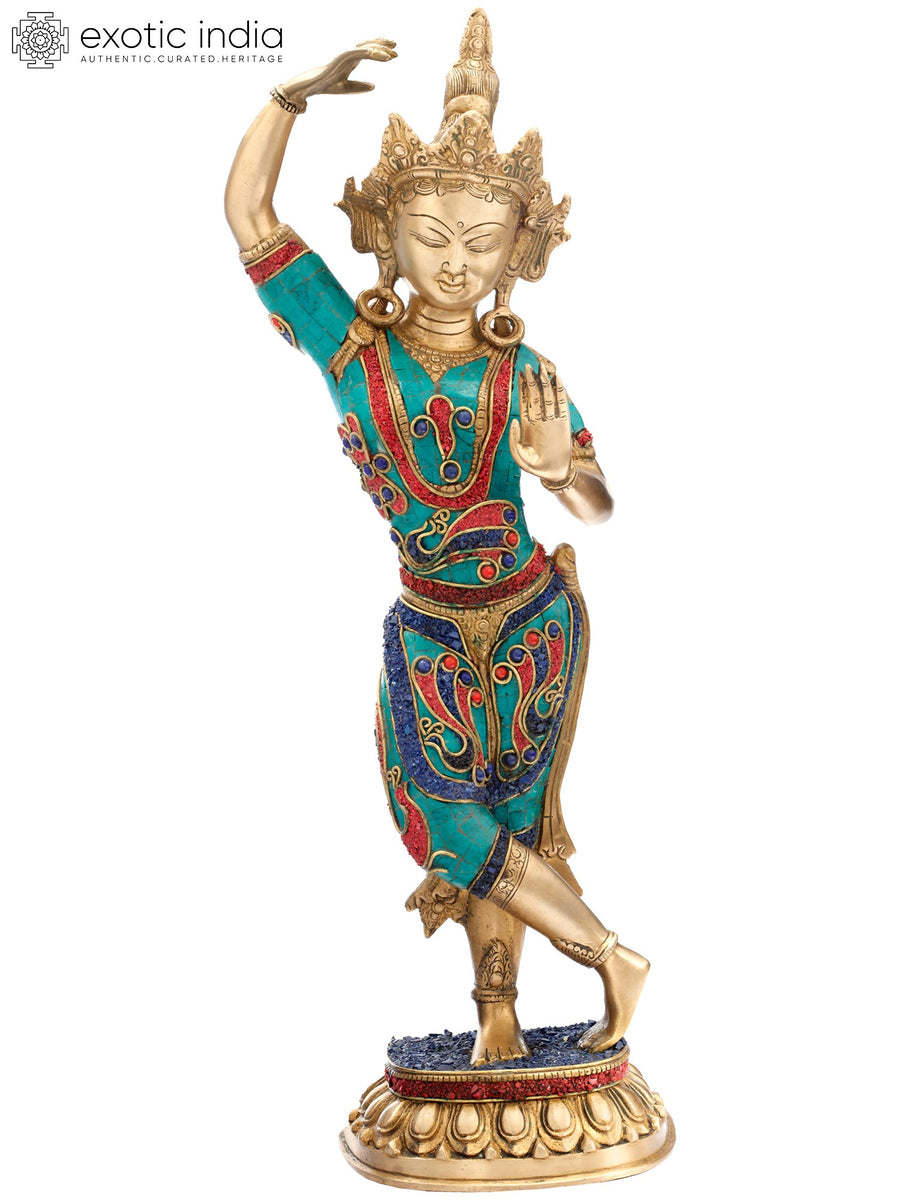 20" Tibetan Buddhist Maya Devi Brass Statue - Mother of Shakyamuni Buddha Handmade