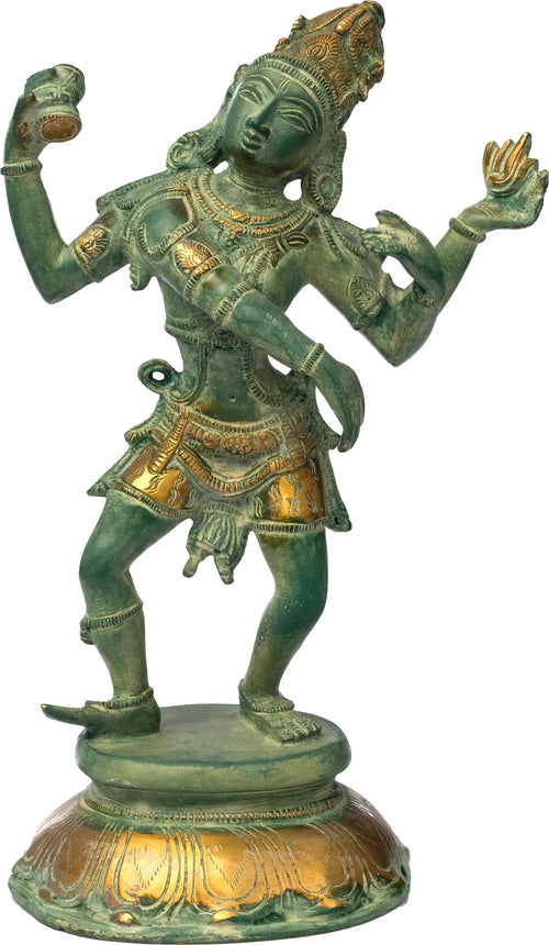 10" Dancing Shiva Brass Statue Handmade