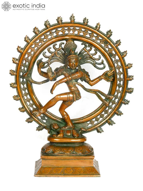 14" Handmade Nataraja Brass Statue for Home Decor