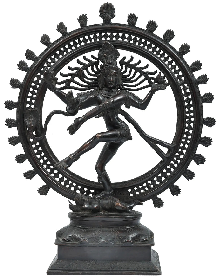 22" Nataraja Brass Statue - King of Dancers Handmade Idol