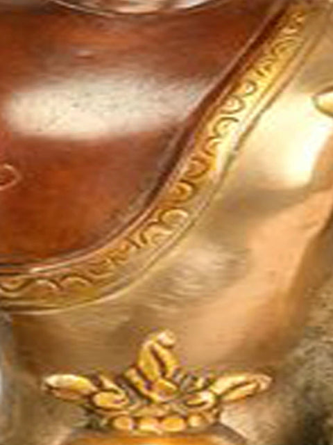 9" Tibetan Buddhist Deity Medicine Buddha Statue in Brass | Handmade | Made in India