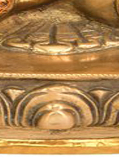 9" Tibetan Buddhist Deity Medicine Buddha Statue in Brass | Handmade | Made in India