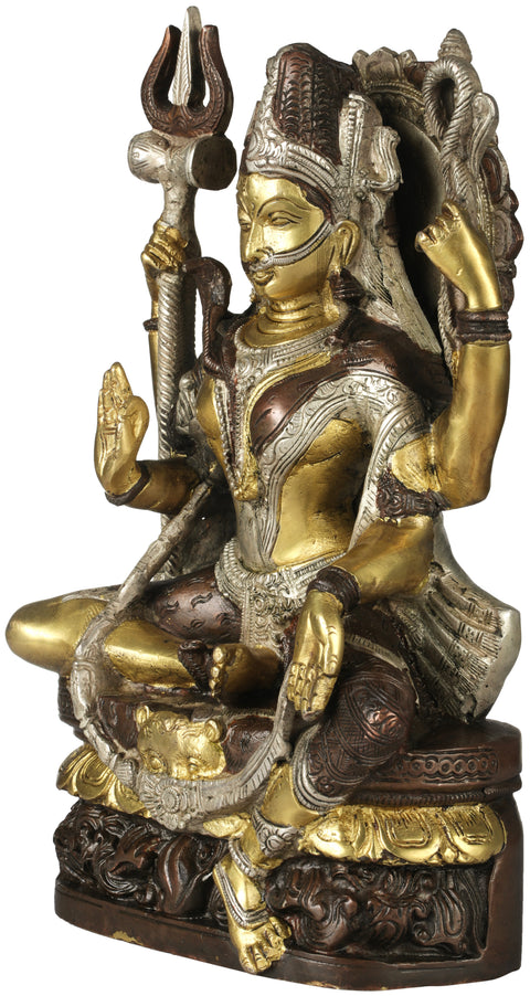 9" All is Nothing But Shiva and Parvati (Ardhanarishvara) In Brass | Handmade | Made In India