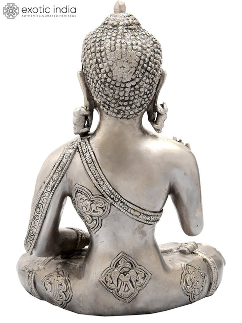 11" Lord Buddha Preaching His Dharma In Brass | Handmade | Made In India