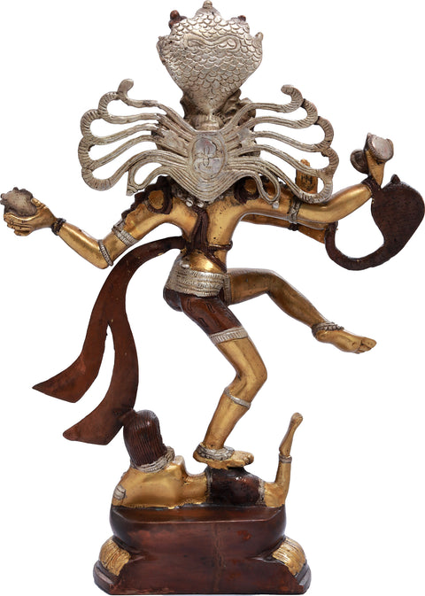 17" Lord Shiva as Nataraja Brass Sculpture | Handmade | Made in India