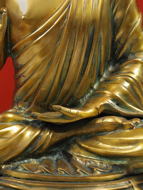 22" The Preaching Buddha Brass Statue – Sacred Serenity & Wisdom | Handmade in India