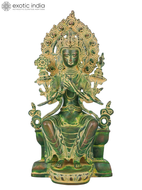 11" Maitreya Buddha Brass Sculpture for Home Decor