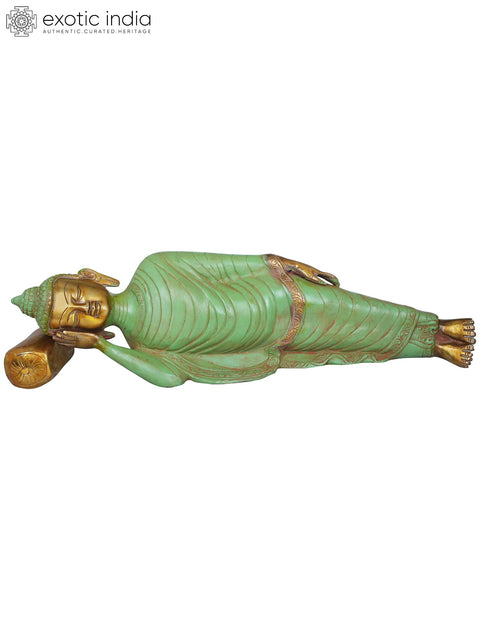 14" The Final Nirvana of the Buddha In Brass