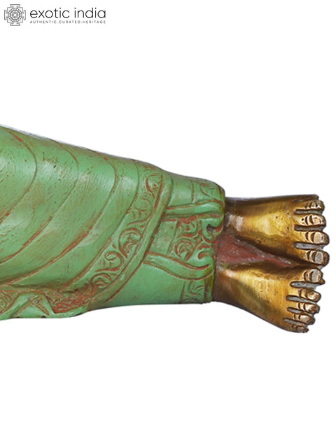 14" The Final Nirvana of the Buddha In Brass