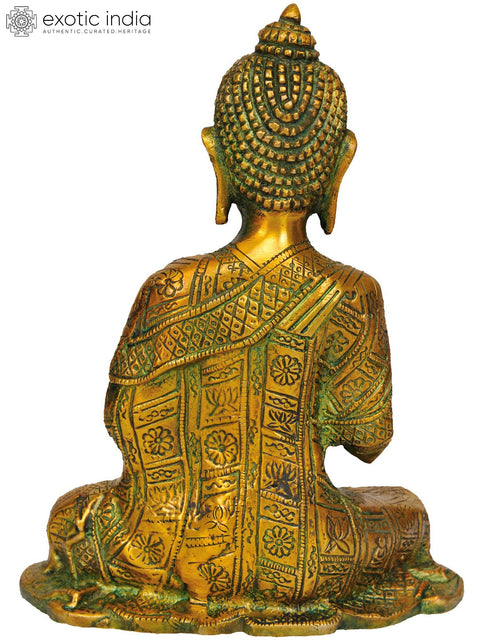 7" Buddha, Generous With Blessings In Brass | Handmade | Made In India