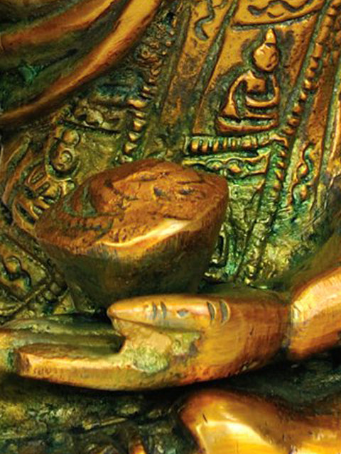 7" Buddha, Generous With Blessings In Brass | Handmade | Made In India