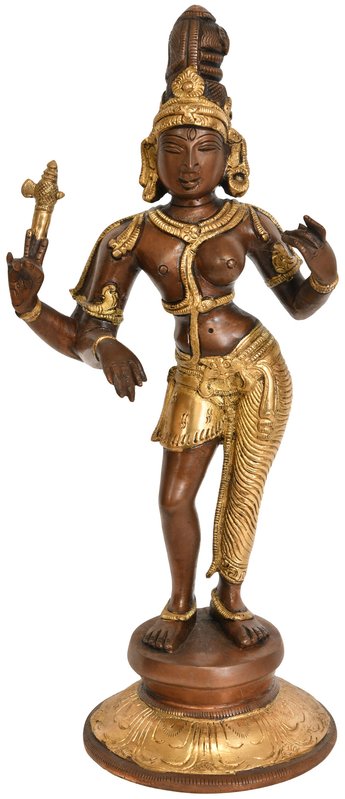 11" Ardhanarishvara In Brass | Handmade | Made In India