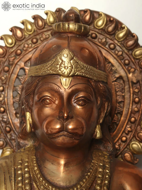 19" Blessing Hanuman In Brass | Handmade | Made In India