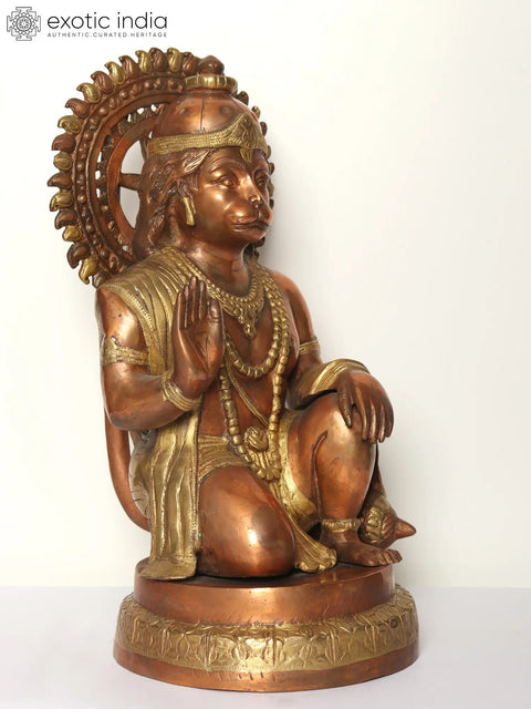 19" Blessing Hanuman In Brass | Handmade | Made In India