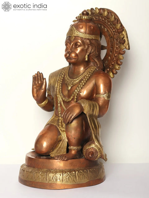 19" Blessing Hanuman In Brass | Handmade | Made In India
