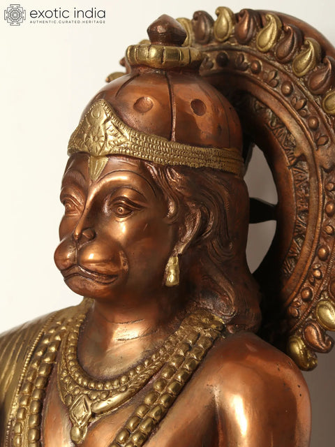 19" Blessing Hanuman In Brass | Handmade | Made In India