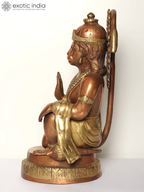 19" Blessing Hanuman In Brass | Handmade | Made In India