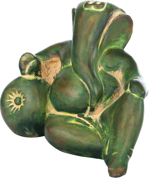 4" The Sacred Silhouette of Ganesha in Brass | Handmade | Made in India