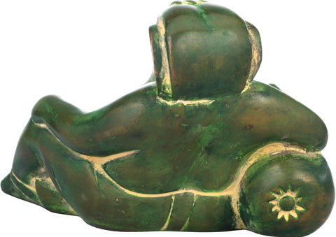 4" The Sacred Silhouette of Ganesha in Brass | Handmade | Made in India