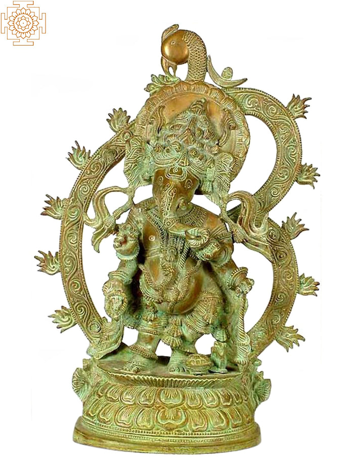 20" Bhagawan Ganesha with Large Om In Brass | Handmade | Made In India