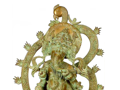 20" Bhagawan Ganesha with Large Om In Brass | Handmade | Made In India