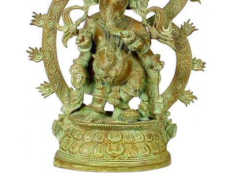 20" Bhagawan Ganesha with Large Om In Brass | Handmade | Made In India