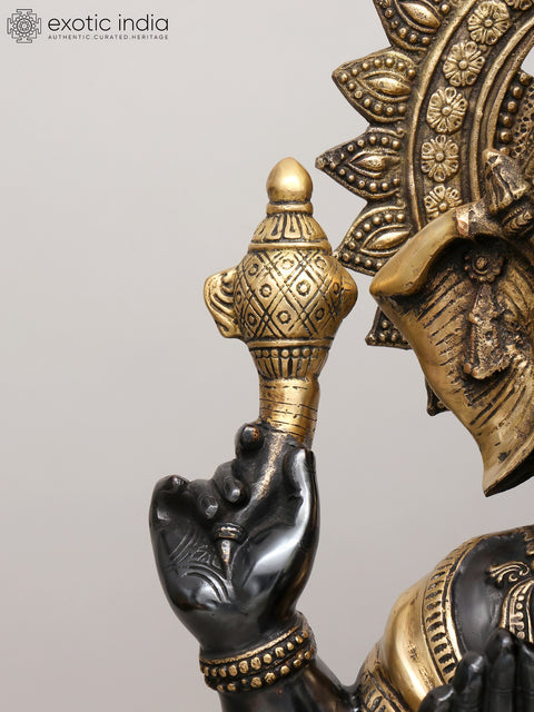 36" Large Size Ganesha Brass Statue | Handmade | Made In India