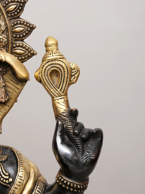 36" Large Size Ganesha Brass Statue | Handmade | Made In India