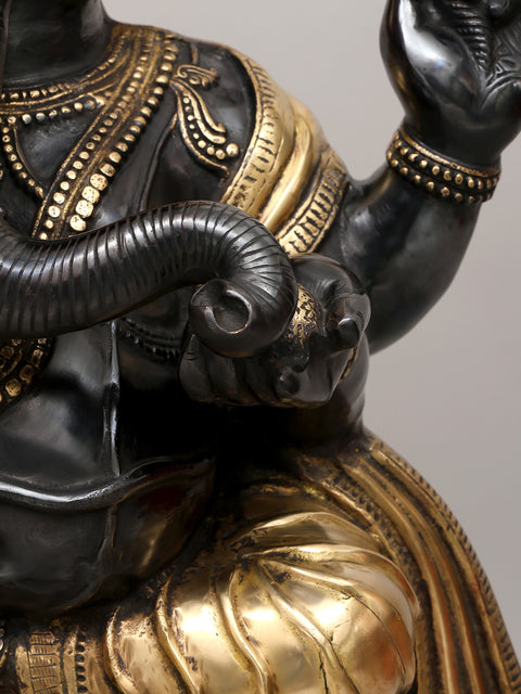 36" Large Size Ganesha Brass Statue | Handmade | Made In India