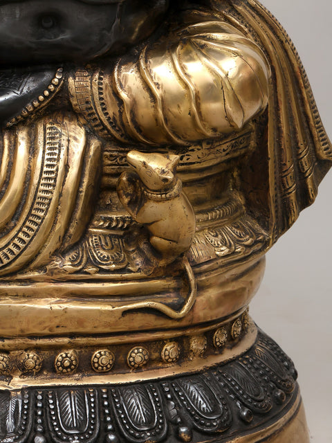 36" Large Size Ganesha Brass Statue | Handmade | Made In India