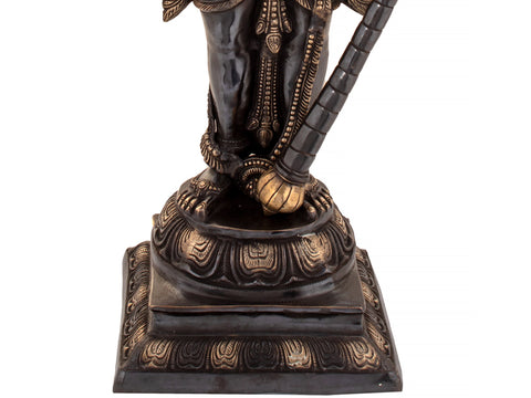 42" Bhagawan Vishnu Brass Statue – The Supreme Preserver of the Universe | Handmade in India