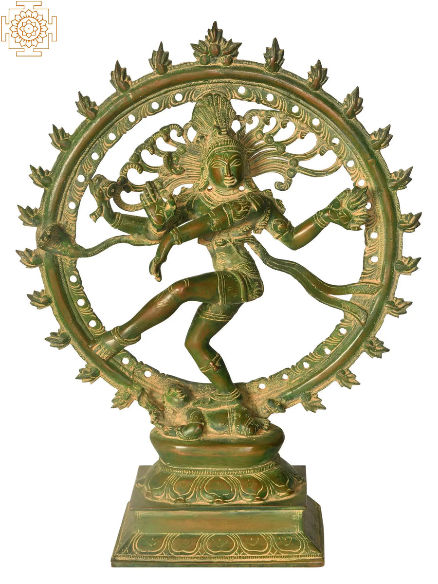 13" Nataraja Handmade Brass Statue for Pooja