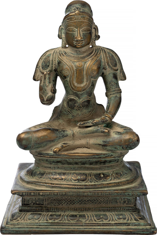 8" Shaivite Saint Brass Statue Handmade